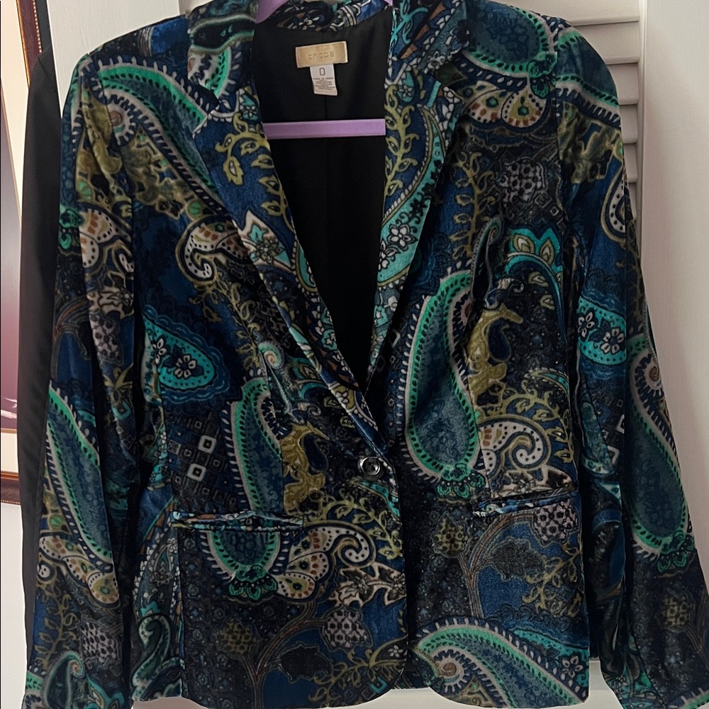 Chico's Multicolor Paisley Blazer